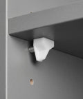 Close-up of a White Shelf Pin Kit 200 Pcs for Cabinets and Bookcases Plastic And Stainless Steel Shelf Pins for quick install