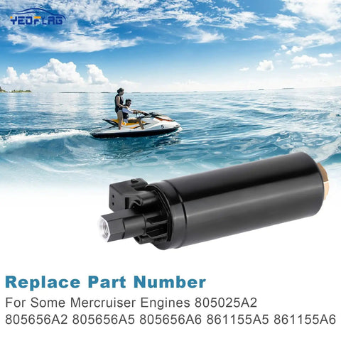 Low Pressure Marine Fuel Pump Replacement for Volvo Penta OMC Mercruiser Stern Drives Plug-N-Play Drop-In V6 V8 Engines