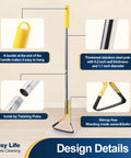 Adjustable 61 Inch Long Handle Stainless Steel Garden Hoe design details with ergonomic handle and stirrup hoe features