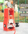 Heavy Duty Manual And Electric Wire Stripping Machine With Replaceable Blade showing cutter mechanism and non-slip grip design.