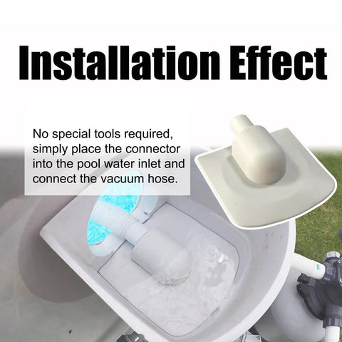 Vacuum Plate Adapter For Summer Wave Skimmer Filtration Pump System Replacement Replaces P58PP1955W05 installed in pool skimmer