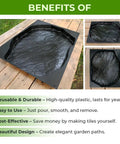 Flagstone Stepping Stone Concrete Mold For Garden Pathway Patio And Walkway Heavy Duty Reusable Plastic Pavement Mold For Outdoor Decor Do It Yourself Friendly Yard Upgrade shown on wooden surface