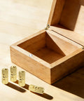Open wood box with 4 Pack 8mm Hidden Brass Barrel Hinges With 180 Degree Opening For Wood Cabinets Jewelry Boxes And DIY Projects
