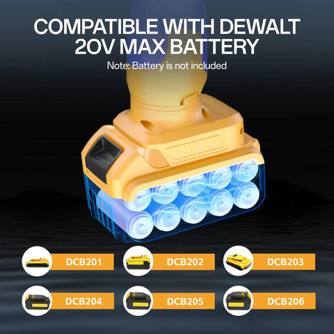 Cordless Stick Water Transfer Pump On The Go With 720GPH Output 32 Foot Head Three Quarter Inch Outlet Battery Powered 20V Max Compatible Portable Sump Pump Kit For Pool Garden Pond RV Boat Draining Battery Not Included shown with battery compatibility options.