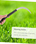 5 Piece Black Gardening Mowing Sickles Set With Ergonomic Non Slip Handles For Easy Weeding And Harvesting Garden Work