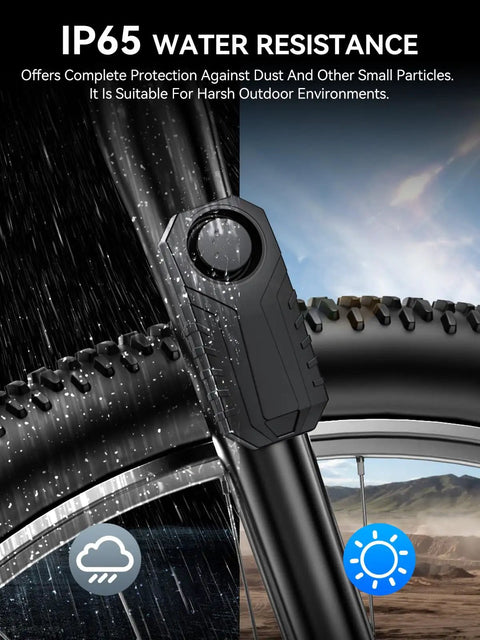 Upgraded Wireless Bike Alarm With Rechargeable Battery, Vibration Motion Sensor Anti Theft, IP65 Waterproof Motorcycle Alarm With Remote, Ideal For E Bikes, Scooters, Cars And Any Two Wheeler