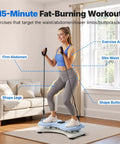 Get Shredded Core Workouts On Noiseless Waist Twister Machine featuring digital counter for sculpted abs in home workout setup.