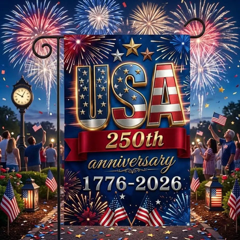 All American 250th Anniversary Flag For Outdoors Double Sided Yard Decor 12x18 Inch Garden Flag With UV Protection And Fade Resistant Colors