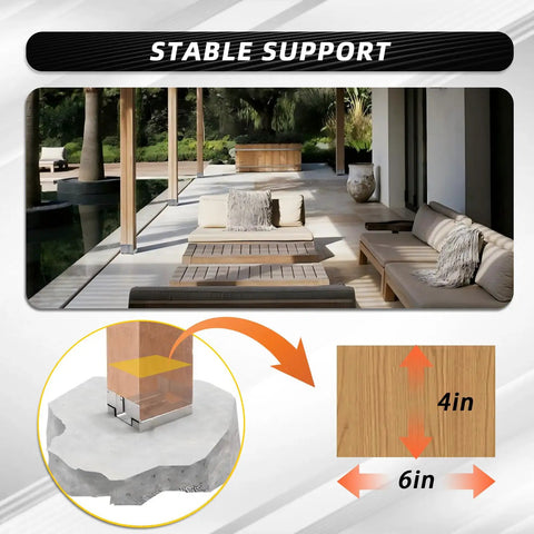 10 Pack 4x6 Post Base Brackets For Concrete Deck And Fence Post Anchor Base Holder Kit Heavy Duty Steel Silver Finish Weather Resistant Fits Standard 4x6 Posts Ideal For Balconies Fences Gazebos Pergolas