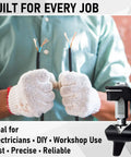 Person holding cables with Cable Stripper With Adjustable Blade Depth For 6 To 28 mm Wires in tool display.