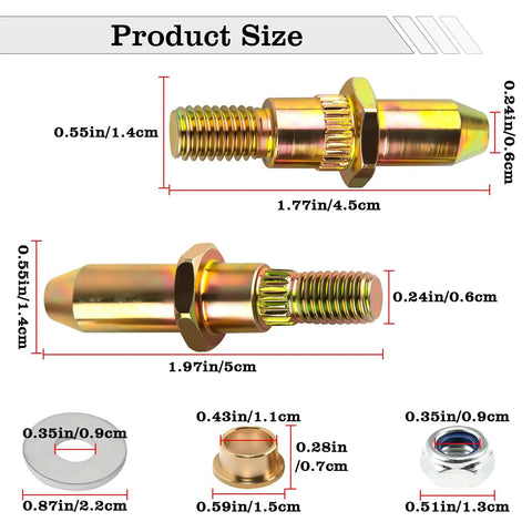 Product size of Door Hinge Pin And Bushing Repair Kit For 1999 Through 2007 Chevy Avalanche Silverado Suburban Tahoe GMC