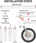 Installation steps for 72 Piece Spoke Skins Kit For Dirt Bikes And Motocross Pit Bikes Spoke Wrap Trim Decoration Protection Lightweight ABS Plastic Heat Resistant And Fade Resistant 11 Mixed Colors.