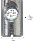 Bulk 12 Pack Cross Dowels Barrel Nuts 1/4-20 Thread, 16mm Length, 10mm Diameter, Off-Centered Hole, Zinc Plated Steel, Slotted