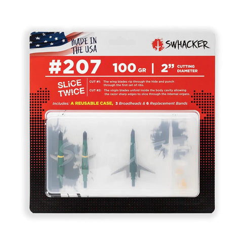 100 Grain Mechanical Broadheads With Two Blade Expandable Design And 2.0 Inch Cutting Diameter Featuring Patented Two Slice Technology