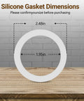 Food Grade Silicone Gasket Replacement Ring For Aluminum Stovetop Coffee Makers 3 Cup And 4 Cup Pots Durable Spare Seal Fits Bialetti Moka Express Dama Venus Musa Kitty 8 Pack Better Than Rubber, dimensions shown