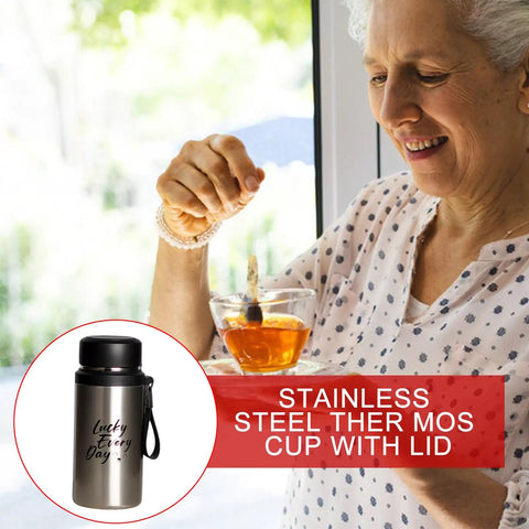 Insulated Water Bottle For On The Go Hydration 800ml Stainless Steel Flask with cup and lid.