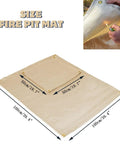 40 Inch Fire Pit Mat For Deck And Grill, Fiberglass Insulated Under Stove Pad, fireproof mat dimensions with hand testing heat resistance