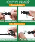 Installation guide for 22 Pack 1/4 Inch Drip Irrigation End Cap Connectors End Plug Fittings for 1/4 Inch Tubing Push-To-Fit