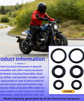 Fuel Line Quick Disconnect O Ring Kit For 2001 And Newer EFI Motorcycles, Complete Set With Fuel Tool Check Valve O Rings
