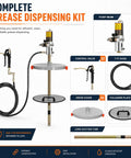 50 To 1 Air Operated Grease Pump Kit With 7500 PSI High Pressure Delivery For Industrial Maintenance And Construction components