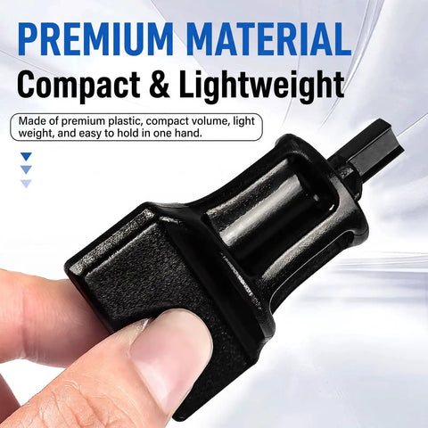 VW And Audi 11 Pack Oil Drain Plug Kit With Removal Tool For 1.8L 2.0L TSI Golf GTI Passat, A3 A4 A5 Q5 Q7 Leakproof Engine Sump Bolt Set That Fits Like A Glove. Black plastic removal tool shown close-up