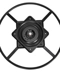 24 Inch Heavy Duty Steel Swivel Base With 360 Degree Rotation And 10 Inch Square Mount Plate for gaming chairs, viewed from above.