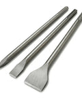 24 Inch SDS Max Chisel Bits Set 3 Piece Extra Long Demolition Kit For Concrete Breaking And Thinset Floor Tile Removal With Scaling Point And Flat Bits