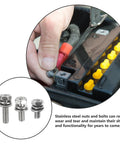 18 Piece M6 Stainless Steel Hex Head Battery Terminal Bolt And Nut Kit for Motorcycle Battery Replacement and Connector Assembly
