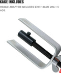 Steering Wheel Lock Plate Removal Tool for Depressing and Removing Lock Plate Snap Rings, showing reversible adapter threads.