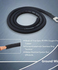 Heavy Duty One Zero Gauge True Spec OFC Wiring Kit For Big Three Audio Upgrade Featuring Premium Flex Ground Wire with Seamless Terminal