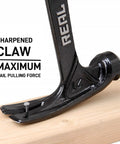 21 Oz One Piece Forged Milled Face Framing Hammer With Rip Claw 0517 Black Beefy High Carbon Steel claw removing nail from wood