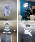 Slick Three Ring Crystal LED Chandelier Pendant Light With Adjustable Height, modern ring fixture in various room settings