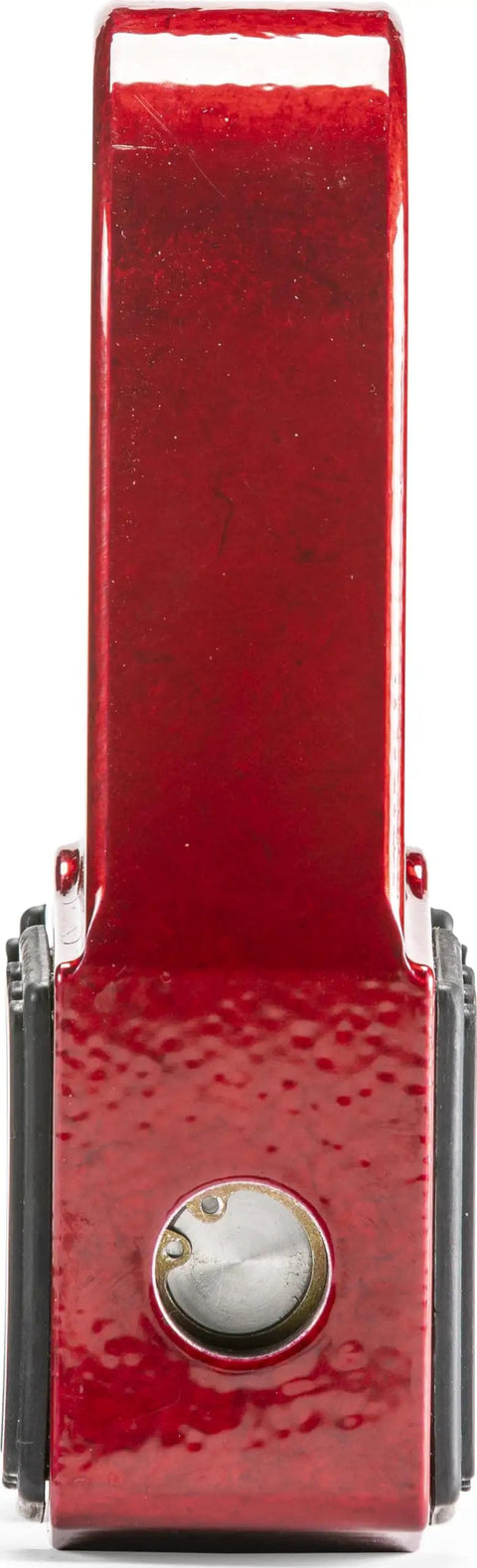 Red FlatLink E Closed Winch System for Off Road Recovery with pear shaped shackle hole, fits steel or synthetic lines up to three-eighths inch