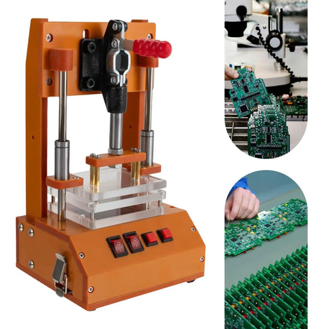 Universal DIY Circuit Board Test Stand And Fixture Tool For Electronics Prototyping with sturdy orange design and PCB testing