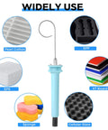 Hot Wire Foam Cutter Kit 4 In 1 Styrofoam Cutter Electric Foam Cutting Tool showing uses for various foam types.