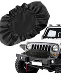 Heavy Duty Winch Cover For 8500 To 17500 Lb Models waterproof and dustproof on a vehicle, showcasing 600D Oxford fabric.