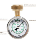 2 Inch Glycerin Filled Stainless Steel Water Pressure Gauge Built For Home And Garden Use, 3/4 Inch Female Hose Thread, 0-200 Psi And KPa, Rugged Garden Hose And Irrigation Test Gauge