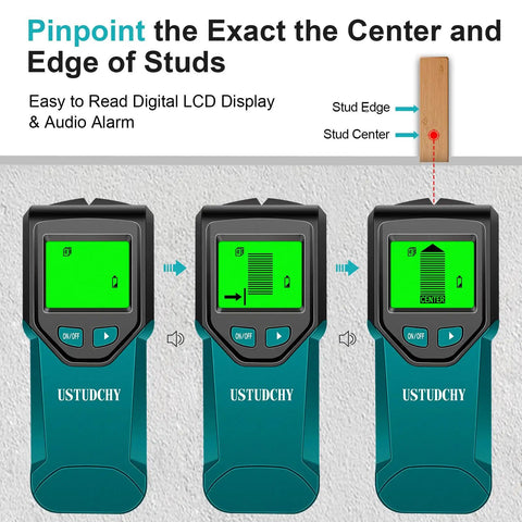 Heavy Duty 5 In 1 Electronic Stud Finder And Wall Scanner With Smooth Lcd Readout And Dead On Detection To Nail Wood Framing Ac Conduits Metal Beams And Water Lines Every Freakin Time