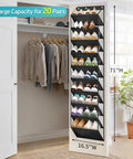 Over The Door Shoe Organizer With Deep Pockets Holds 20 Pairs Hanging Rack For Closet Door Tall 71 Inch Hanger