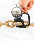 Measuring tool checking Rugged Tough As Nails Transport Binder Chain 5/16-3/8 Inch Heavy Duty Chains 5/16x10ft set