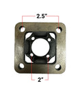 Top view of Beefy Heavy Duty Hydraulic Pump Mount with bolt pattern dimensions for log splitters and 5 to 7 HP engines.