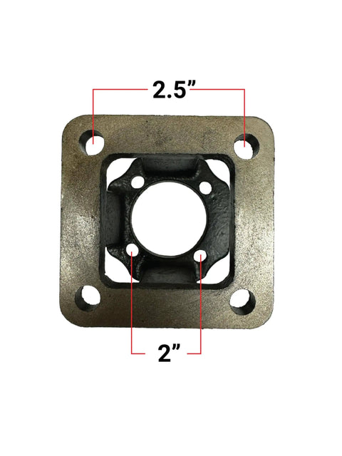 Top view of Beefy Heavy Duty Hydraulic Pump Mount with bolt pattern dimensions for log splitters and 5 to 7 HP engines.