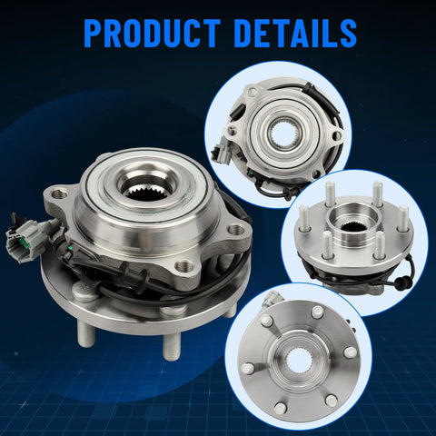 Six Lug Wheel Hub Assembly 515065 For Nissan Frontier 2005 To 2015, Pathfinder 2005 To 2012, Xterra 2005 To 2015, And Suzuki Equator 2009 To 2012 With ABS details
