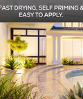 Modern patio sealed with 1 Gal Stone Plus Gloss Clear Acrylic Sealer For Indoor And Outdoor Use, Satin Finish Color Enhancing Sealant