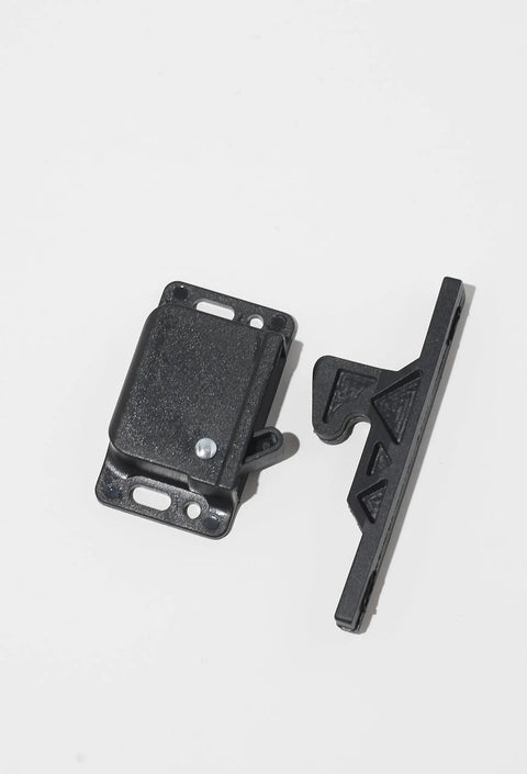 Eight Pack Push To Close Cabinet Latches With Ten Pound Pull For Doors, Drawer Catches For RV Camper And Home Kitchen Bathroom Office.