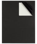 No Fuss Peel And Stick Shipping Address Labels In Sharp Black Large 3.3 By 4 Inches top view showing adhesive backing ready to peel.