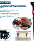 Instruction image for Heavy Duty Rock Solid Foldable Table Legs Set Two Adjustable Height Stand Badass For Diy Desks showing extension method.