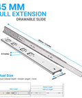 14 Inch Soft Close Drawer Slides Six Pairs Side Mount Rails Heavy Duty Full Extension Ball Bearing 100 Lb Capacity.