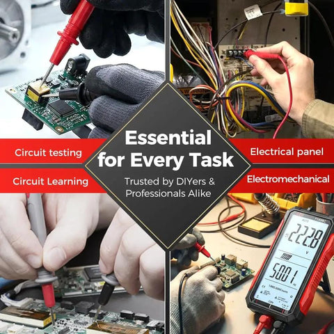 True RMS Digital Multimeter With 6000 Counts Color Screen Auto Display Rechargeable Battery All In One Tester in use