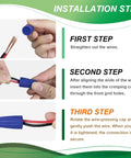 Installation steps for 30 Pack Waterproof Wire Nuts 12AWG To 22AWG Blue And Black Outdoor Electrical Connectors with Silicone Shell